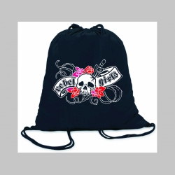 Rebel Girls ľahké sťahovacie vrecko ( batôžtek / vak ) s čiernou šnúrkou, 100% bavlna 100 g/m2, rozmery cca. 37 x 41 cm